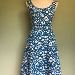 Betsey Johnson flowers and birds embroidered dress